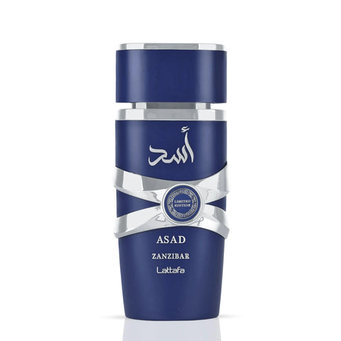 Asad Zanzibar Limited Edition Eau de Parfum Spray 100ml (3.4oz) by Lattafa | Rich, Refined & Daringly Unforgettable - Intense Oud