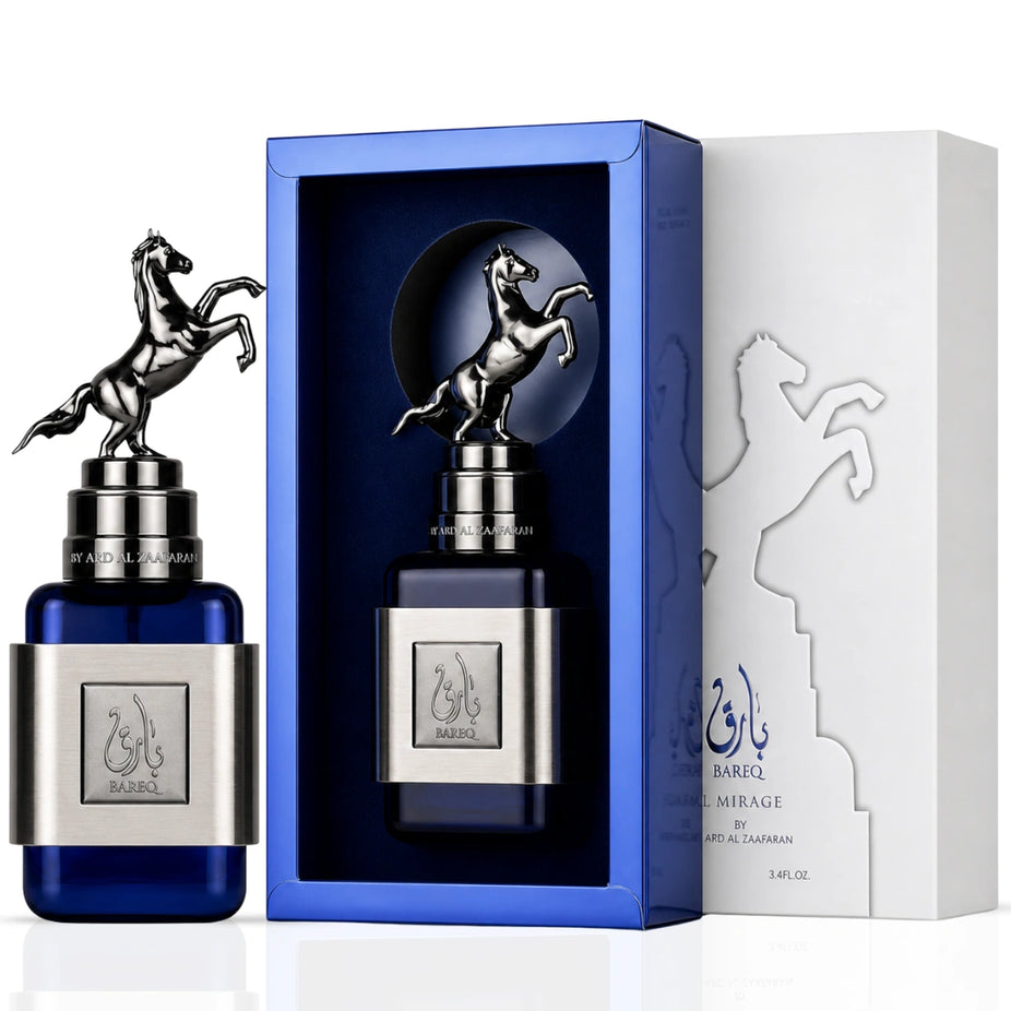 Bareq & Bareq Mirage Eau de Parfum bundle by Ard Al Zaafaran, featuring two 100ml spray bottles with elegant packaging.