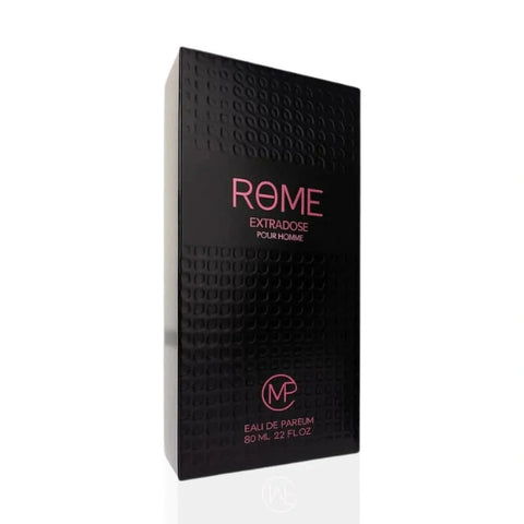 Rome Extradose Pour Homme Eau De Parfum spray by Mast Perfume, 100ml bottle, sleek design with a dark-colored cap.