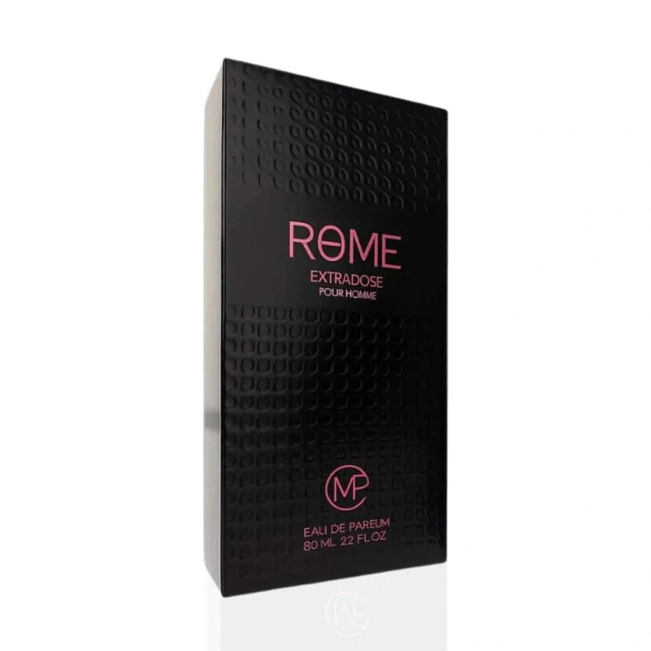 Rome Extradose Pour Homme Eau De Parfum spray by Mast Perfume, 100ml bottle with sleek packaging and elegant design.