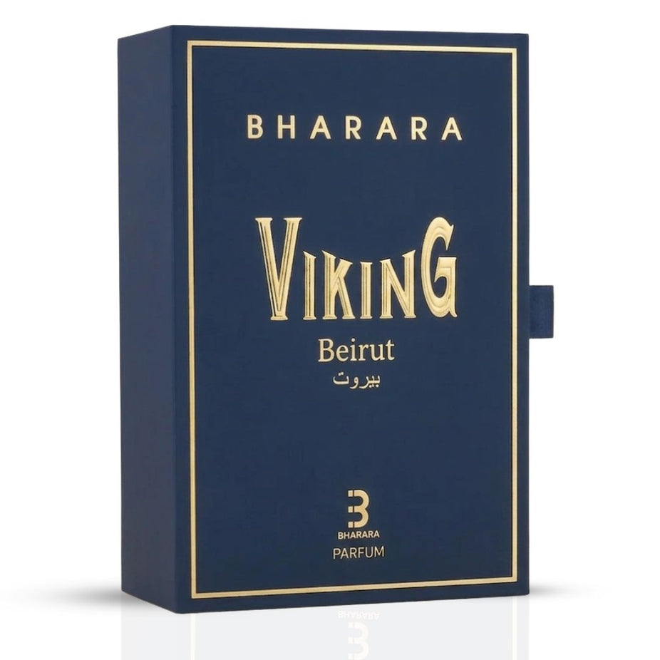 Bharara Viking Beirut Eau de Parfum spray 100ml bottle, featuring sleek design and elegant packaging by Bharara.