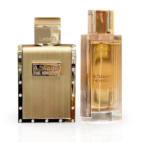 The Kingdom for Men & The Kingdom for Women - EDP Spray 100ML (3.4 OZ) by Lattafa | Long Lasting, Luxurious Masculine & Feminine Scents. (Value Pack) - Intense Oud