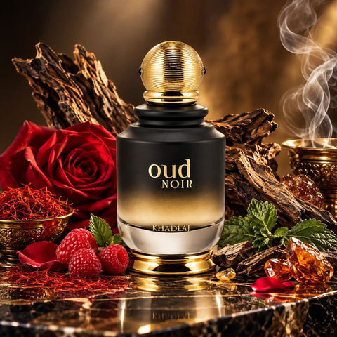 AUCTION  Oud Noir Eau de Parfum Spray 100ml (3.4 oz) by Khadlaj (Velvet Pouch)