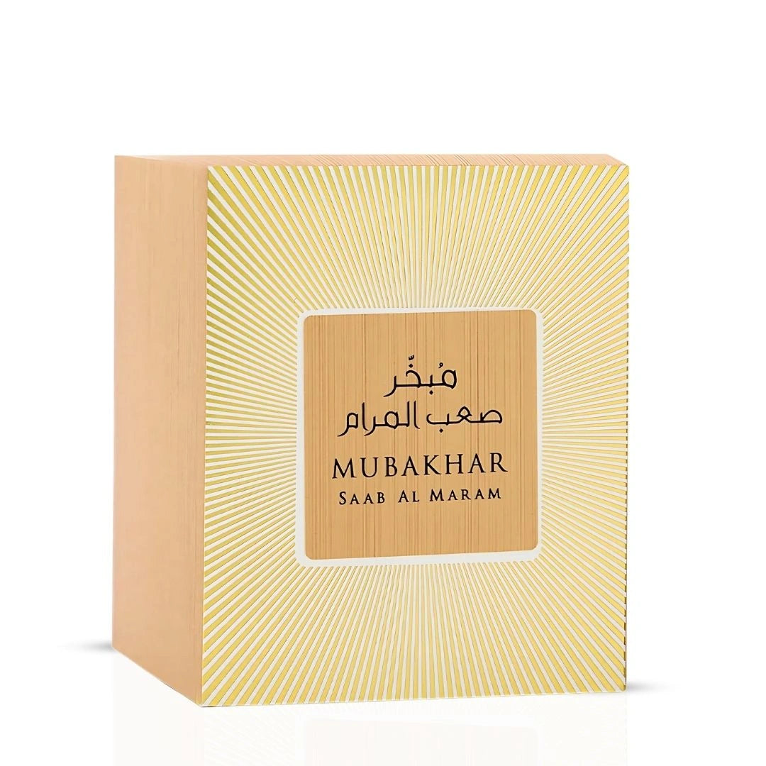 Mubakhar Saab Al Maram Oudh Moattar Bakhoor 50g by Rasasi | Bright Citrus & Floral Elegance with Warm Woody Depth - Intense Oud