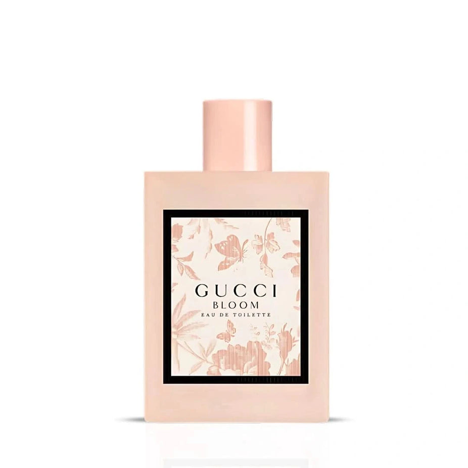 Gucci Bloom Eau de Toilette spray 100ml with elegant floral bottle, a luxurious fragrance by Gucci.