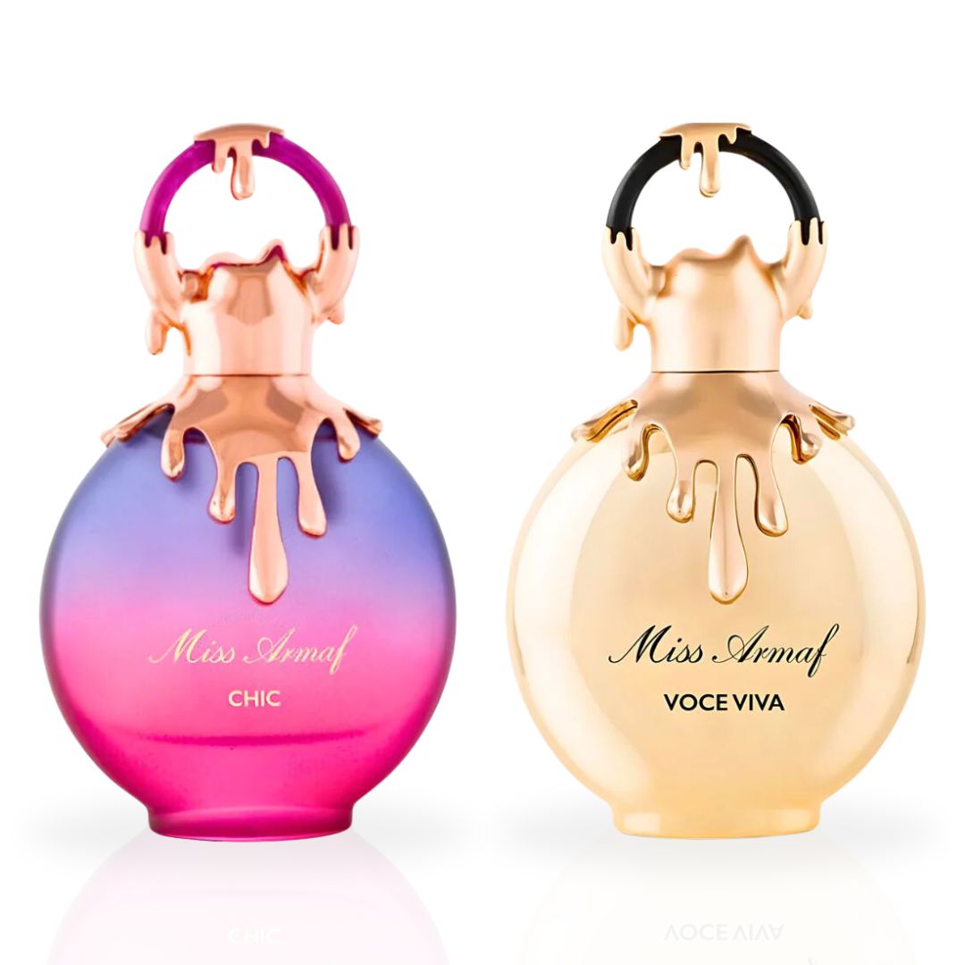 Miss Armaf Chic & Miss Armaf Voce Viva EDP Sprays 100ML (3.4 OZ) By Armaf | Long Lasting, Luxurious Scents. (ENCHANTED BUNDLE) - Intense Oud