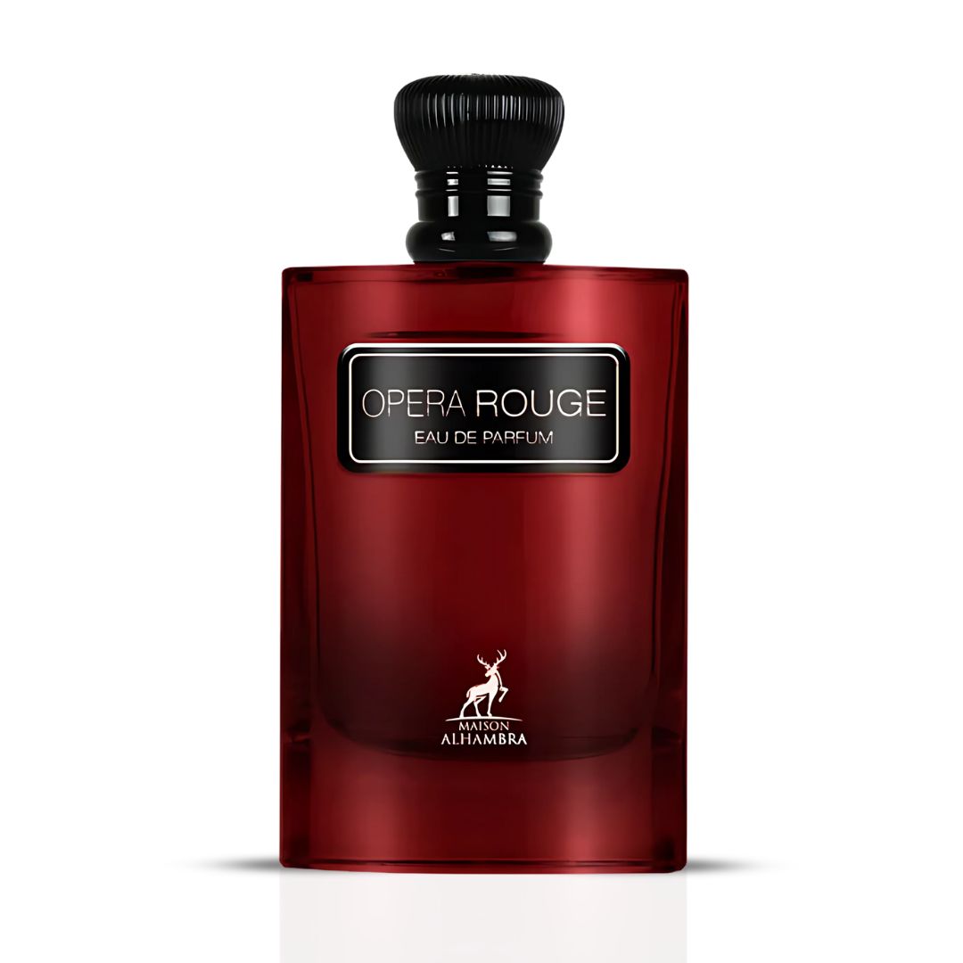 Opera Rouge Eau De Parfum Spray 100ML (3.4 OZ) by Maison Alhambra | A Playful Blend of Fruity, Floral, & Creamy Warmth. - Intense Oud