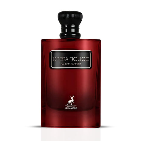 Opera Rouge Eau De Parfum Spray 100ML (3.4 OZ) by Maison Alhambra | A Playful Blend of Fruity, Floral, & Creamy Warmth. - Intense Oud