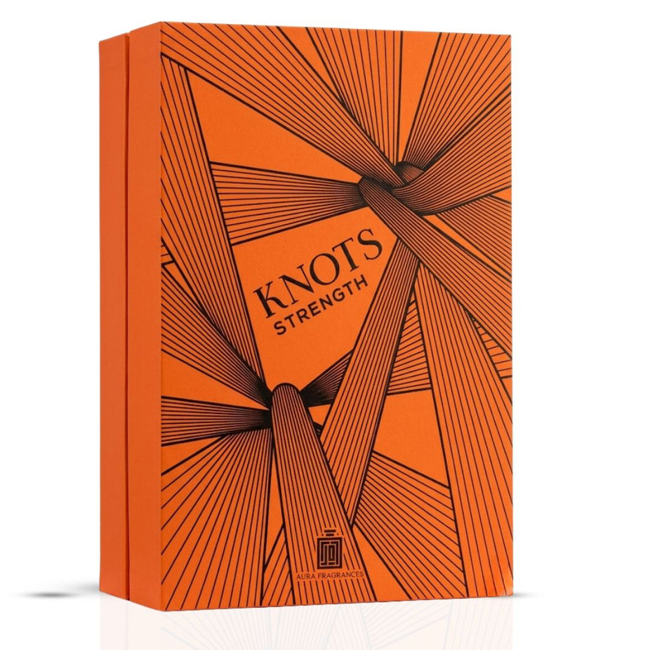 Aura by Aura Knots Strength Eau de Parfum spray 100ml bottle with elegant packaging and floral fragrance design.