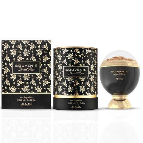 Souvenir Desert Rose Eau De Parfum Spray 100ML (3.4 OZ) By Afnan | A Burst Of Juicy Fruits & Delicate Florals, Grounded By Warm Woods For An Enchanting Experience. - Intense Oud