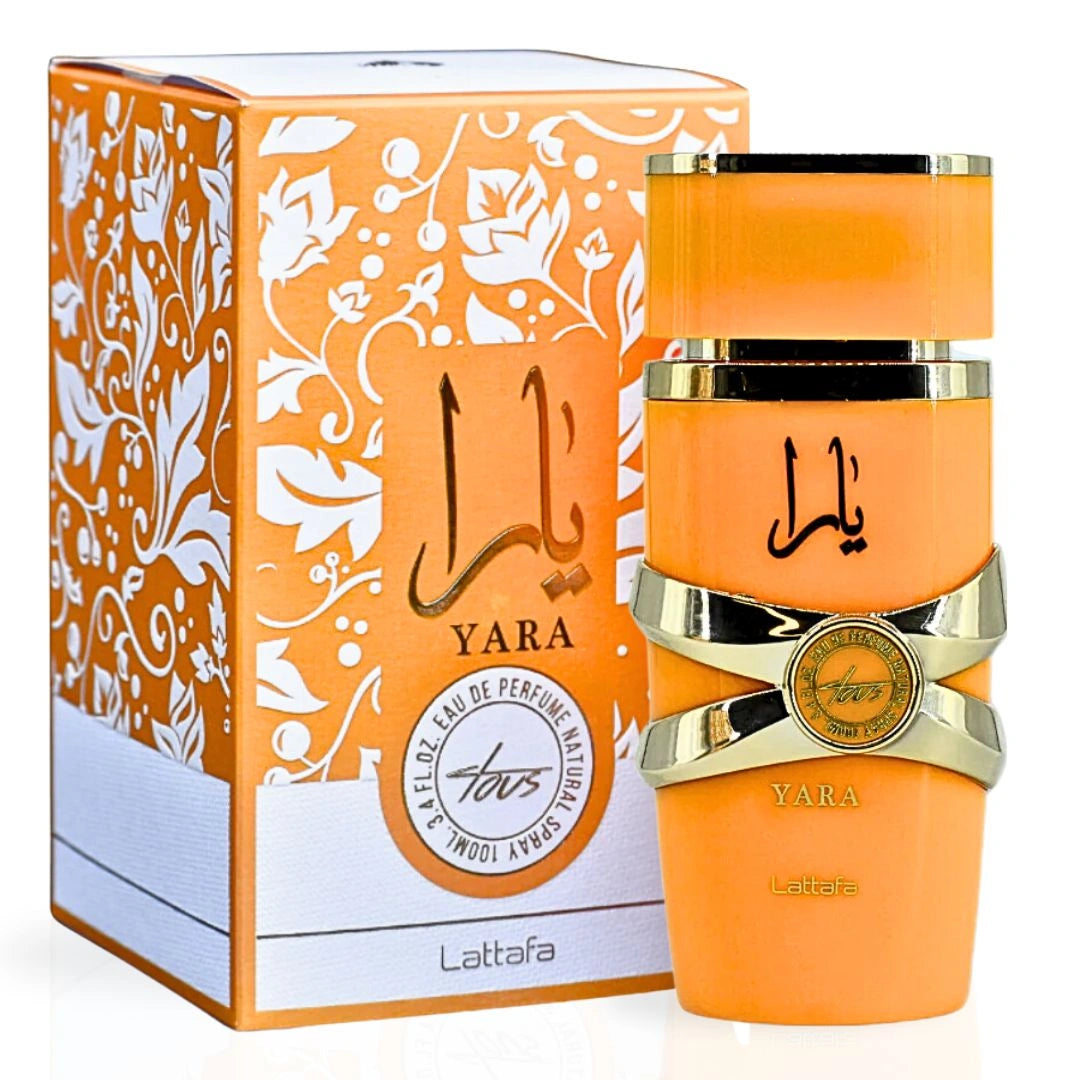 Yara Tous Eau de Parfum Spray 100ml (3.4 oz) & All Over Spray 150ml (5.07 oz) by Lattafa | Scent That Lifts You (Bundle) - Intense Oud