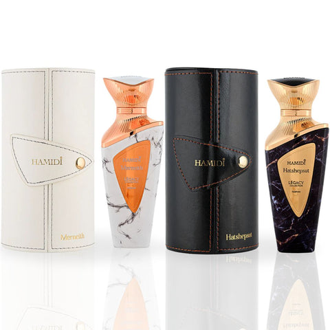 Legacy Merneith & Legacy Hatshepsut - EDP Sprays 100ML (3.4 OZ) By Hamidi | Long Lasting Fragrances. (PREMIUM BUNDLE) - Intense Oud