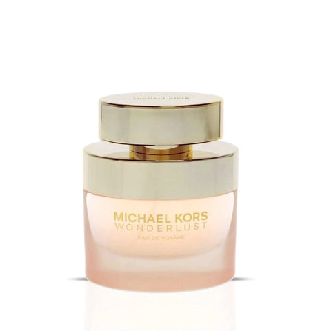 Michael Kors Wonderlust Eau de Parfum spray bottle, 50ml, featuring sleek design and elegant packaging.