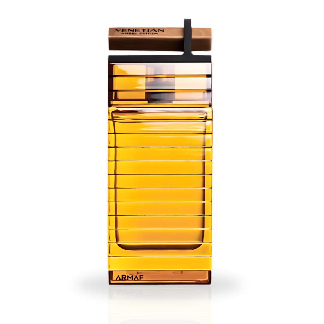 Venetian Ambre Edition Pour Homme EDP spray by Armaf, showcasing the elegant perfume bottle with long-lasting masculine scent.