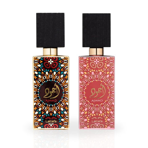 Ajwad & Ajwad Pink to Pink EDP Sprays 60ML (2.04 OZ) by Lattafa | Perfumes for All Seasons: Timeless, Versatile Elegance. (AMAZING BUNDLE) - Intense Oud