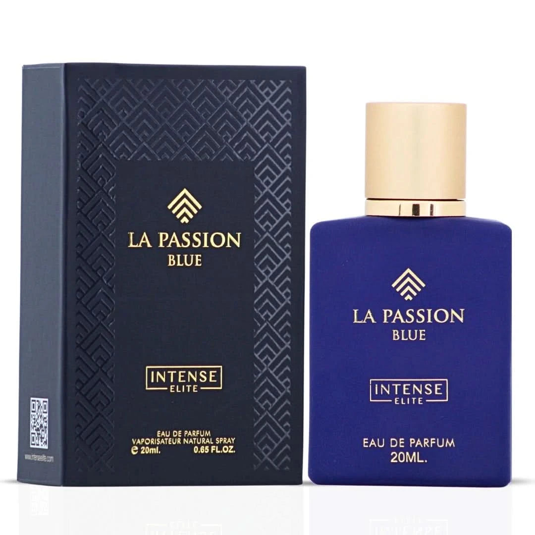 Intense Elite La Passion Blue & Crave Extreme Eau de Parfum sprays bundle, showing two 20ml perfume bottles with sleek packaging.