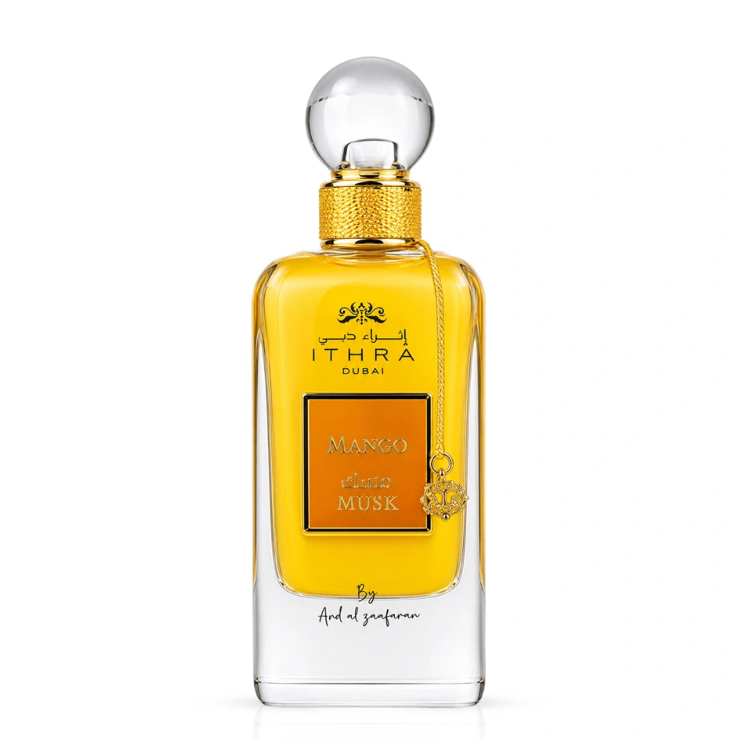 Mango Musk Eau de Parfum Spray by Ard Al Zaafaran, 100ml bottle with elegant packaging, showcasing the fragrance design.
