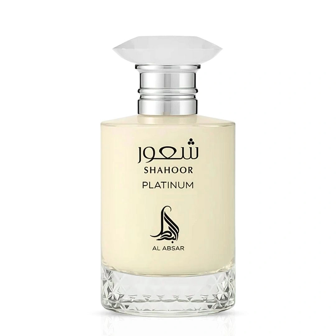 Shahoor Platinum Eau de Parfum Spray 100ml (3.4 oz) by Al Absar | Decadence in Every Drop - Intense Oud