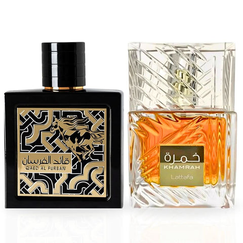 Khamrah 100ml & Qaed Al Fursan 90ml - Eau de Parfum Sprays by Lattafa