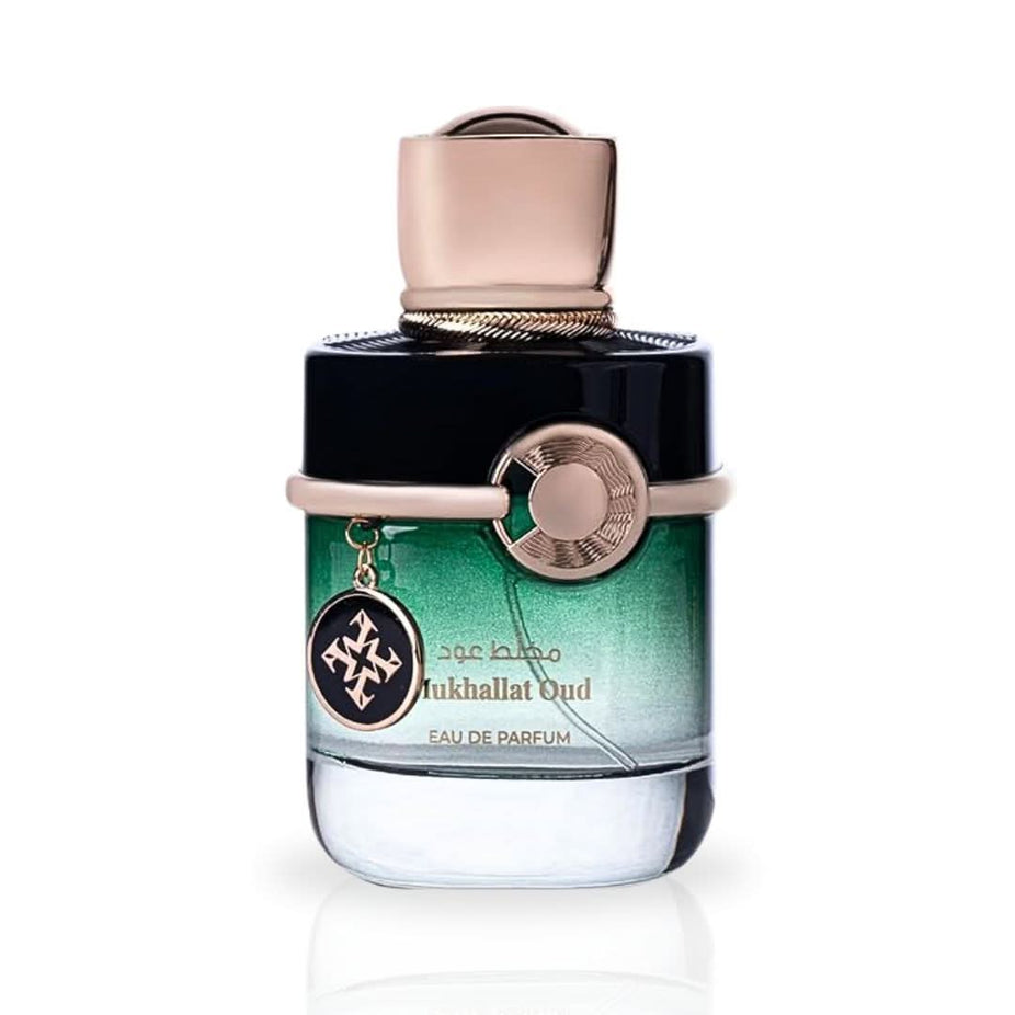 AZHA Oud Collection Mukhallat Oud Eau De Parfum 100ML bottle, luxurious fragrance with intricate packaging design.