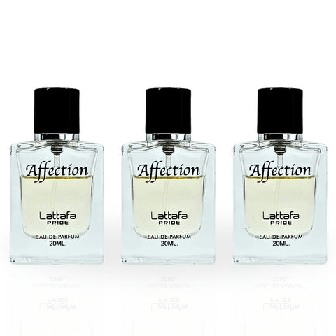 Affection EDP Spray 20ML (0.6 OZ) By Lattafa Pride | Travel Size, Fragrance Miniatures. (PACK OF 3) - Intense Oud