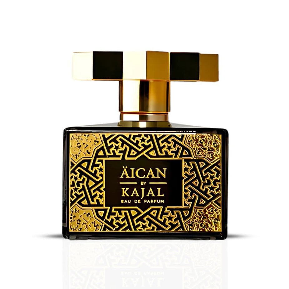 Acan Eau de Parfum Spray by Kajal in 100ml bottle, elegant packaging with a sleek design, showcasing the fragrance bottle.