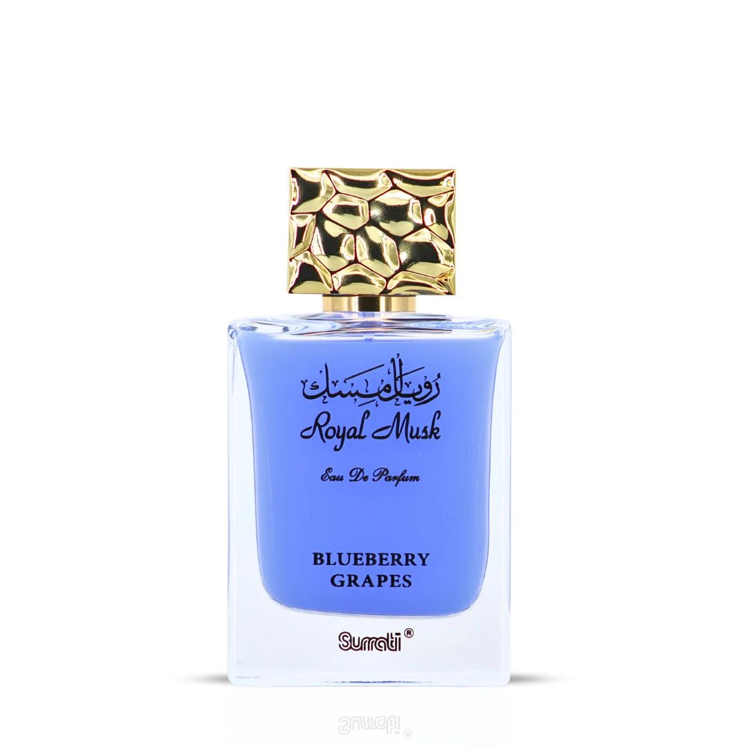 Royal Musk Blueberry Grapes EDP 100ML (3.4 OZ) by SURRATI, Exotic Fragrances for Men & Women. - Intense Oud