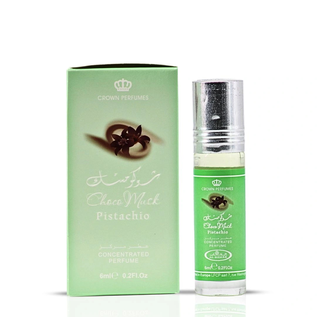 Choco Musk Pistachio Perfume Oil CPO 6ML (0.2 OZ) by Al Rehab | A Nutty Temptation Too Good to Resist (Box of 6) - Intense Oud