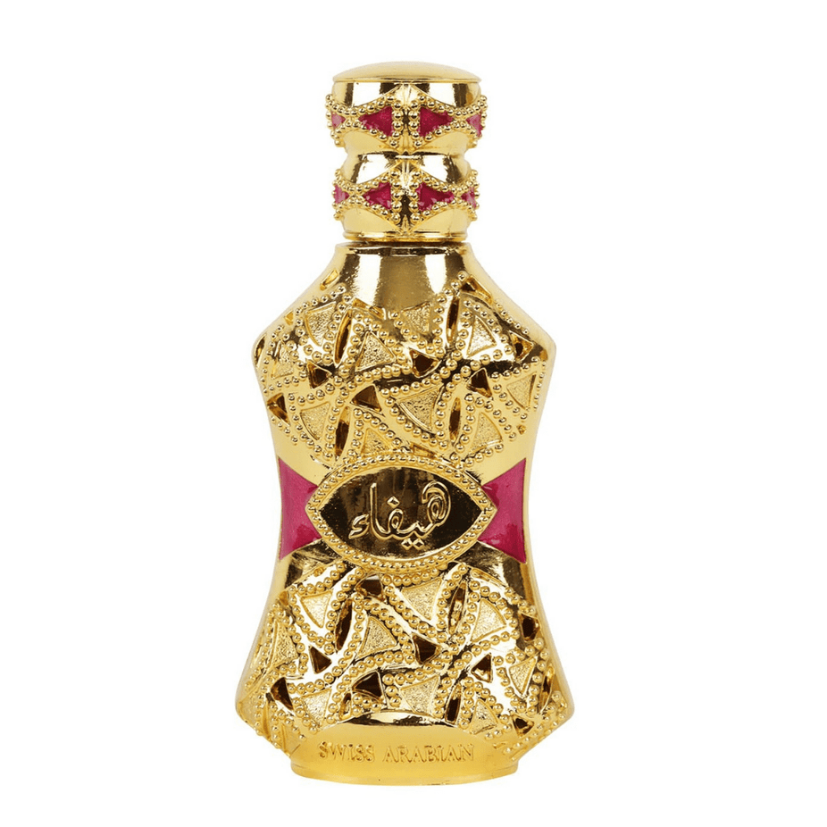 Swiss Arabian Hayfa for Women perfume oil in 15ml bottle, concentrated perfume oil with elegant packaging.