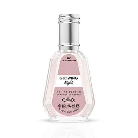 Glowing Night Eau De Parfum Spray 50ML (1.7 OZ) By Al Rehab | A Tropical Bloom Wrapped In Creamy Vanilla & Coconut, Perfect For Those Who Desire A Sweet & Exotic Floral Escape. - Intense Oud