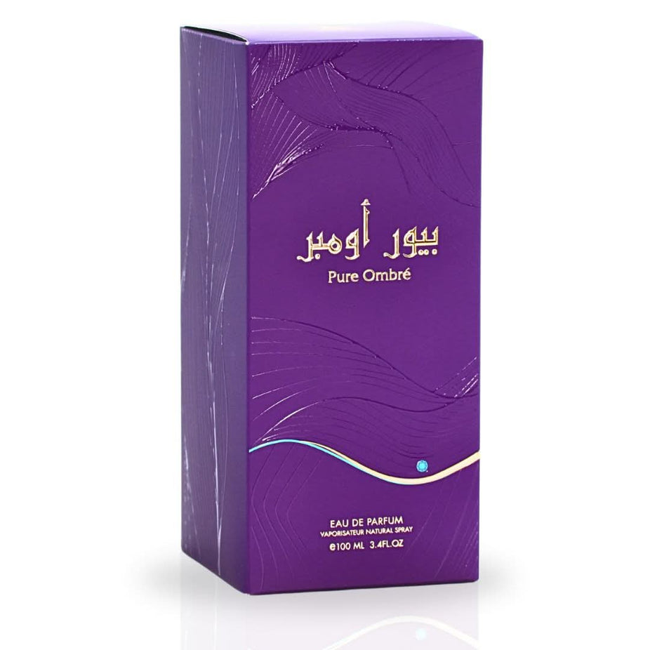 RISALA Pure Ombré EDP spray 100ML with a sleek bottle, showcasing a sweet and citrusy fragrance for women.