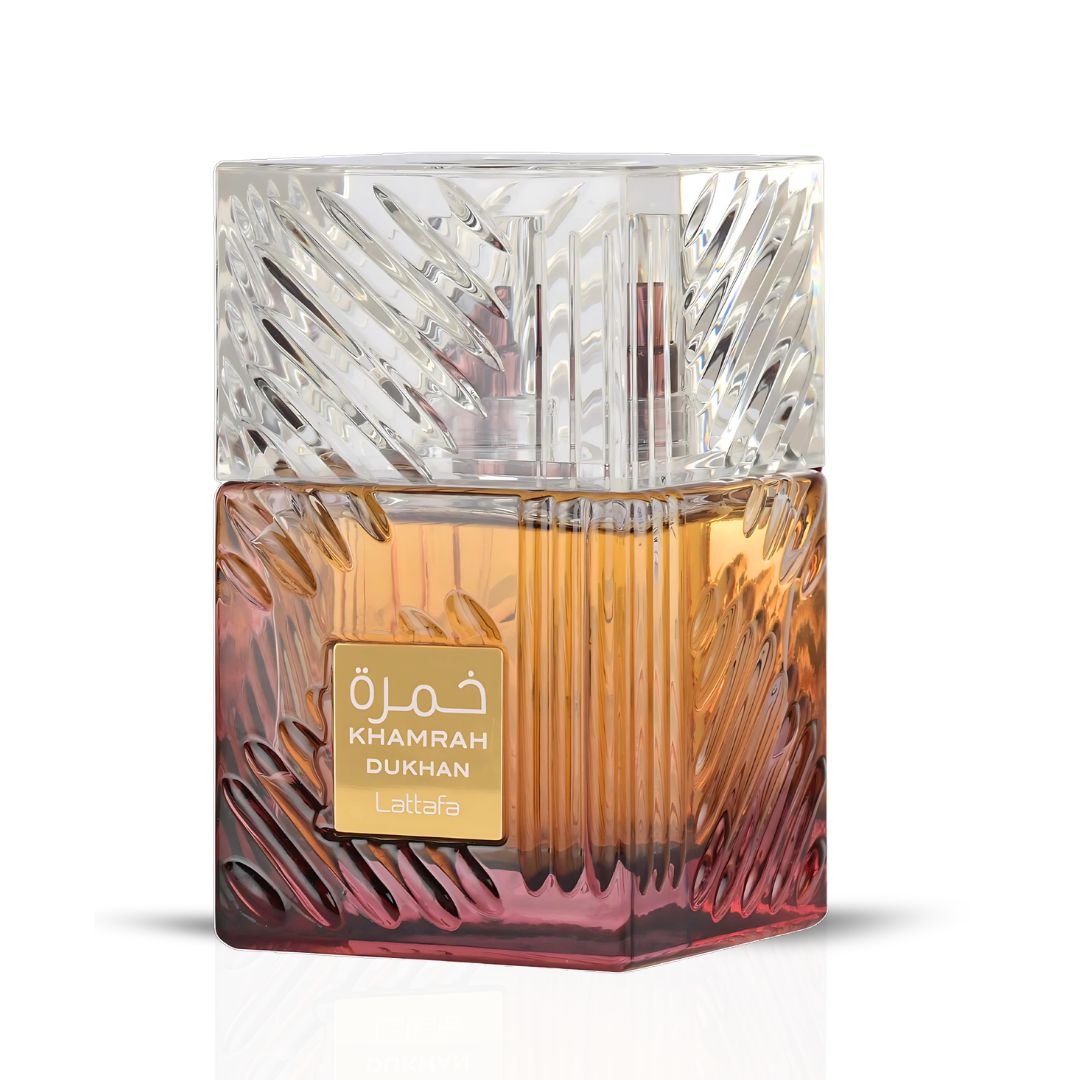 Khamrah Dukhan Eau De Parfum Spray 100ML (3.4 OZ) by Lattafa | A Fusion of Mandarin, Pimento & Amber, Creating an Exotic & Captivating Allure. - Intense Oud