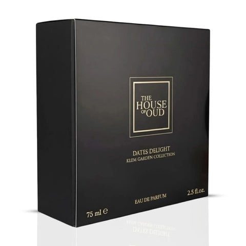 Dates Delight Eau de Parfum by THOO, 75ml bottle, featuring elegant packaging and a luxurious fragrance design.