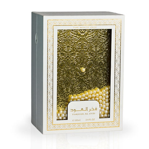Fakhar Al Oud The White Oud EDP Spray 100ML (3.4 OZ) By Ard Al Zaafaran | An Exotic Scent With Luxurious & Irresistible Aroma. - Intense Oud