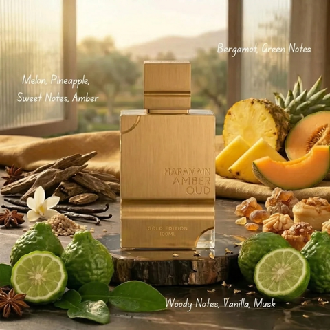 Amber Oud Gold Edition Eau de Parfum Spray 100ml (3.33 oz) by Al Haramain (Velvet Pouch) (Auction)