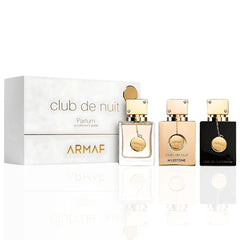 3PC Club De Nuit For Women Collector's Pride Parfum Gift Set - EDP Sprays 30ML (1 OZ) By Armaf | Luxurious Collection Of Miniature Parfum Sprays. - Intense Oud