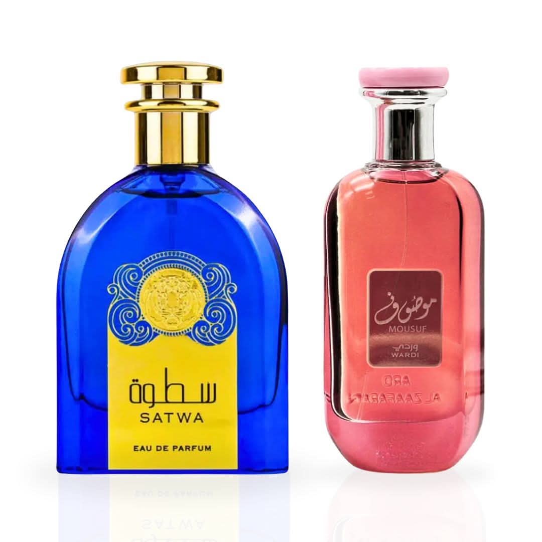 Satwa & Mousuf Wardi - EDP Sprays 100ML (3.4 OZ) By Ard Al Zaafaran | Long Lasting, Exquisite Blends Of Sweet & Sensual Essence. (EXQUISITE BUNDLE) - Intense Oud