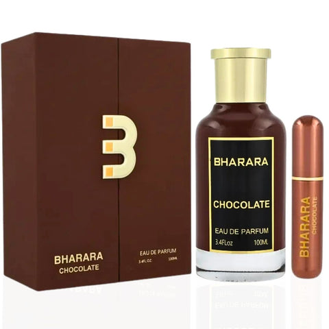 Bharara Chocolate EDP Spray 100ML (3.4 OZ) By BHARARA & YARA Roll On Perfume Oil CPO 10ML (0.34 OZ) By Ard Al Zaafaran | A Duo Of Rich Sweetness & Sweet Tropical Elegance. (BUNDLE) - Intense Oud