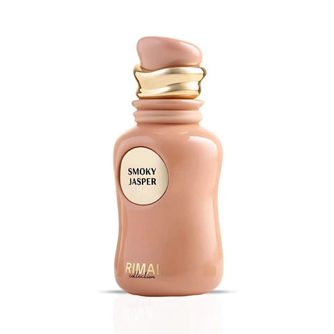 Smoky Jasper Eau de Parfum spray by Rimal Collection, 100ml bottle with elegant packaging and dark glass design.