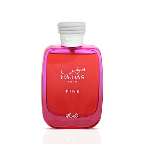 AUCTION Hawas Pink Eau de Parfum Spray 100ml (3.4 oz) by Rasasi (Velvet Pouch)
