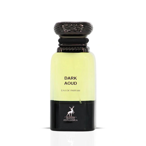 Dark Aoud Eau de Parfum Spray 80ml (2.7 oz) by Maison Alhambra | Spice & Smoke, Softened by Sensual Woods - Intense Oud