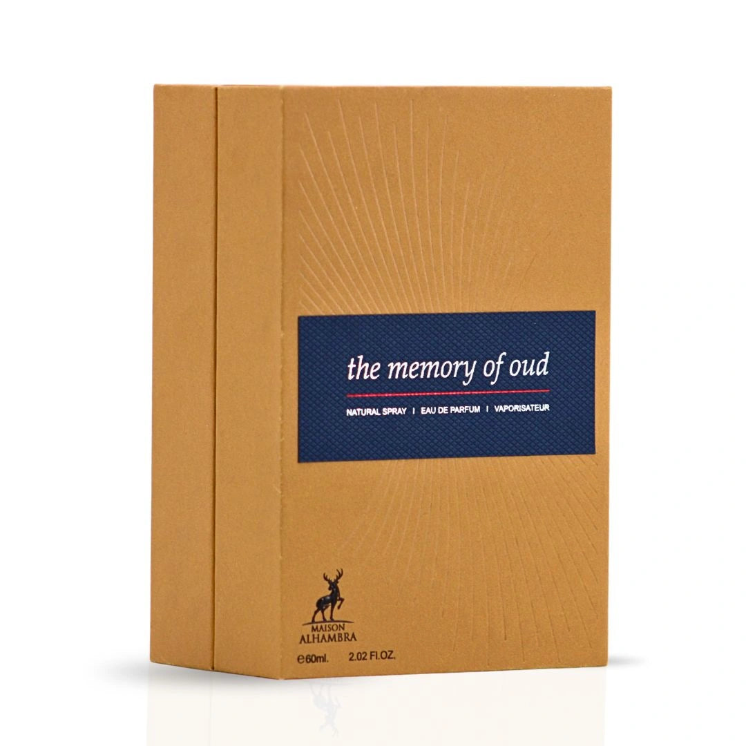 The Memory of Oud Eau de Parfum Spray 60ml (2.02 oz) by Maison Alhambra | Dark Oud, Golden Amber & Soft Vanilla - Intense Oud