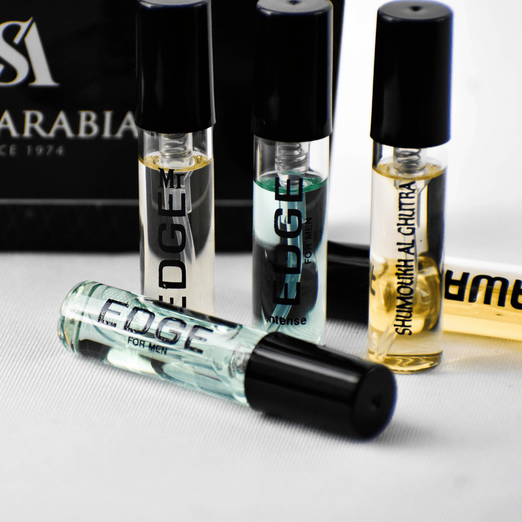 5 SA Sample - Edge Men, Mr.Edge, Edge Intense Men, Shumoukh Al Shutra, Nawaf - Intense oud