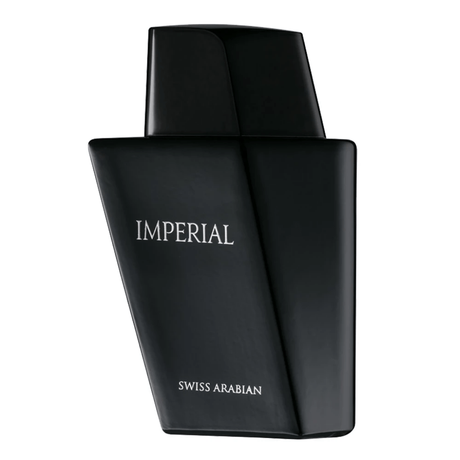 Swiss Arabian Imperial for Men Eau De Parfum 100ml bottle, sleek design, showcasing the men's fragrance packaging.