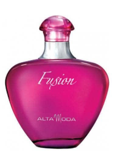 Alta Moda Fusion for Women EDT 100ml perfume bottle in a velvet pouch, featuring elegant packaging and branding details.