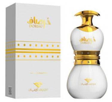 Swiss Arabian Dorsaf EDP 75ml perfume bottle with elegant design, showcasing the Eau De Parfum fragrance.