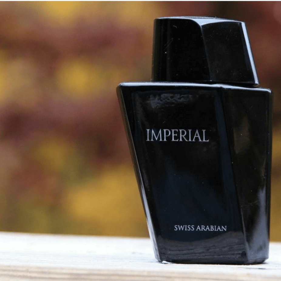 Imperial for Men Eau De Parfum by Swiss Arabian, 100ml bottle, sleek design, elegant packaging, suitable for men's fragrance collection.