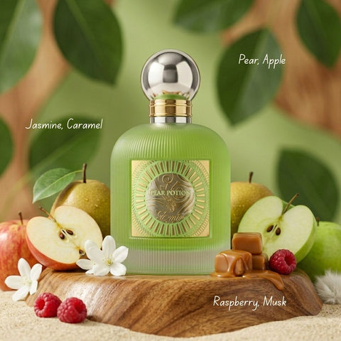 Pear Potion & Juicy Melange Eau de Parfum Sprays 100ml (3.4 oz) by Paris Corner (Bundle)