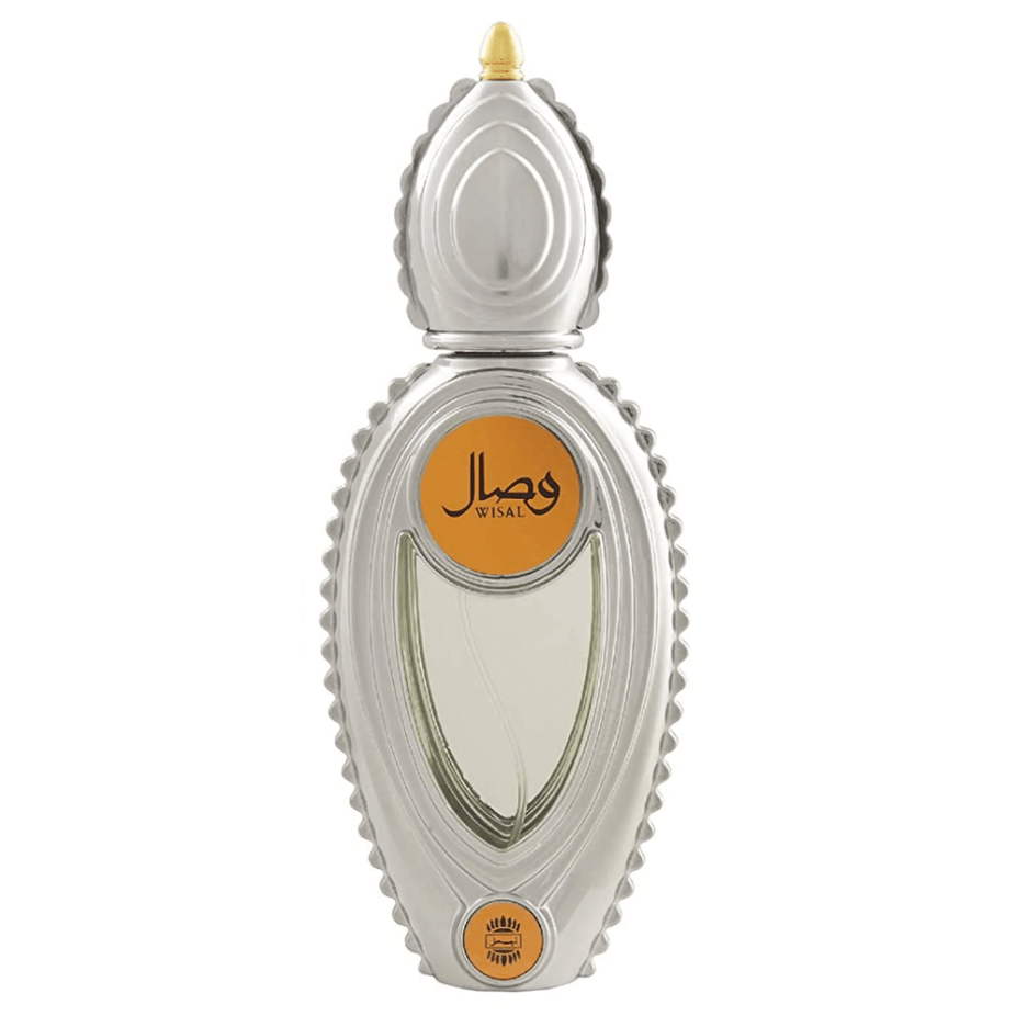 Wisal for Women EDP by Ajmal, 50ml perfume bottle with elegant design, showcasing the fragrance’s luxurious packaging.