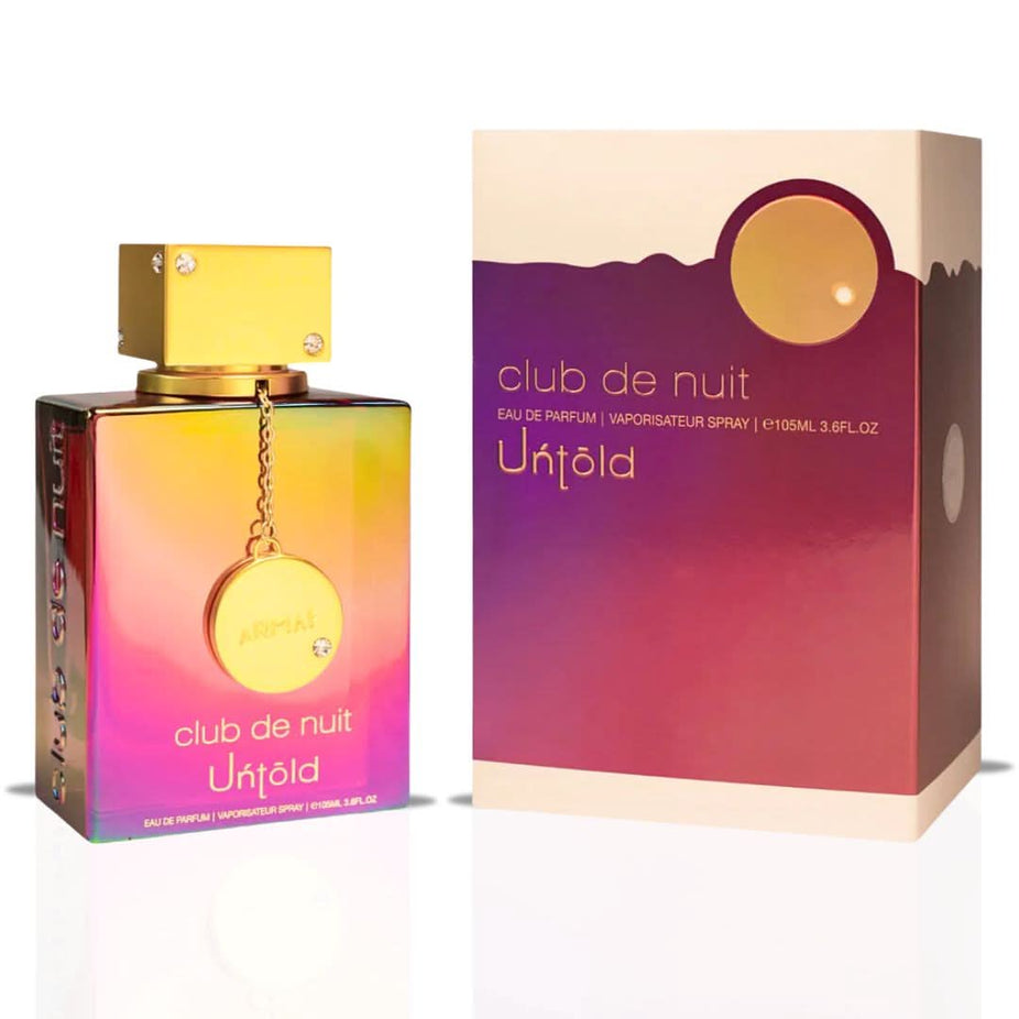 Armaf Club De Nuit Intense for Men EDT and Club De Nuit Untold EDP sprays in a 105ml bundle, featuring sleek bottle designs.